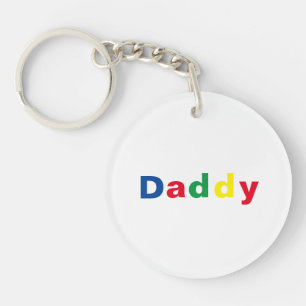 Moderner mehrfarbiger Daddy Schlüsselanhänger