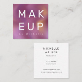 Moderner Metallic Ombre Makeup Artist Quadratische Visitenkarte
