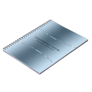 Moderner Metallischer Blaurostfreier Stahl Look 2 Notizblock