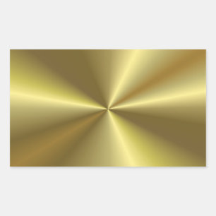 Moderner metallischer Look Faux-Gold Blank trendy Rechteckiger Aufkleber