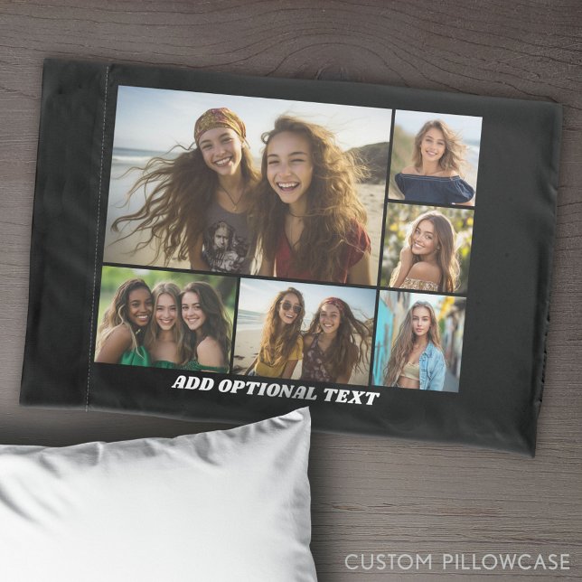 Moderner Minimal - 6 Fotomaterial Kissenbezug (Create Your Own Photo Collage Pillowcase)