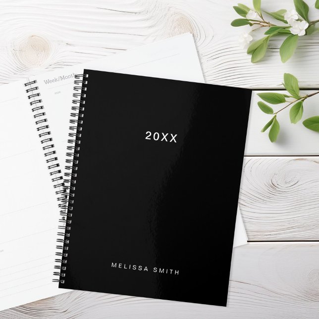 Moderner Minimal Black Planner Planer (Von Creator hochgeladen)
