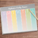 Moderner Minimal-Bright-Weekly-Planer mit Name Notizblock<br><div class="desc">Fügen Sie Ihren eigenen Titel hinzu und machen Sie es zu Ihrem eigenen!</div>