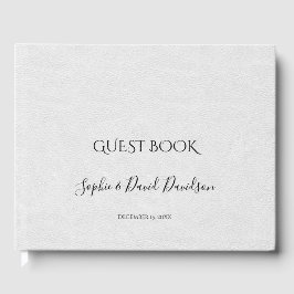 Moderner Minimal Handwriting-Hochzeitsplaner Gästebuch