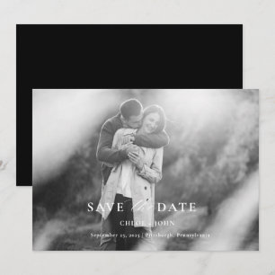 Moderner Minimal Save the Date Einladung