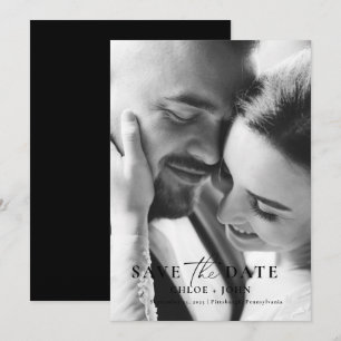 Moderner Minimal Save the Date Einladung