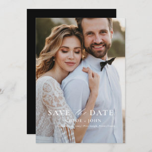 Moderner Minimal Save the Date Einladung