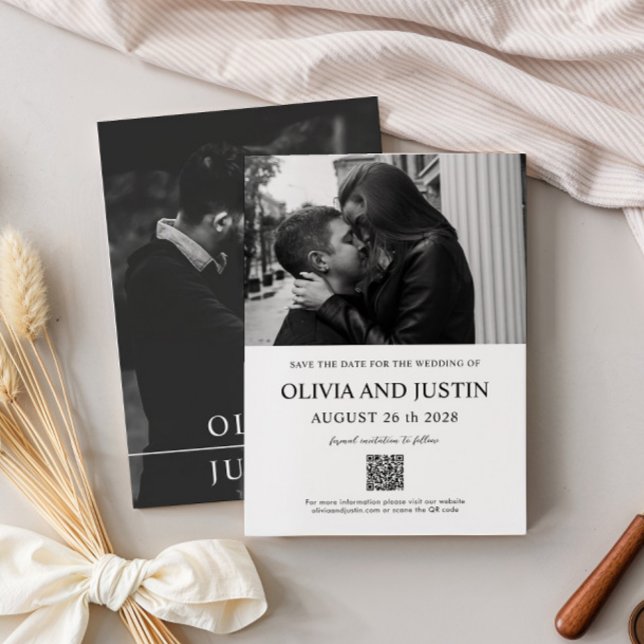 Moderner Minimal Save the Date Einladung (Von Creator hochgeladen)