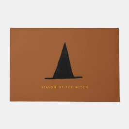 Moderner Minimal Spooky Halloween Hexenhut Fußmatte