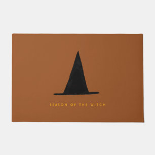 Moderner Minimal Spooky Halloween Hexenhut Fußmatte