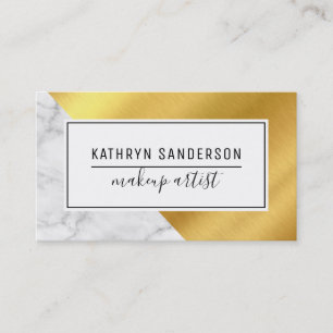 MODERNER MINIMAL-WINKEL Goldecke cooler grauer Mar Visitenkarte