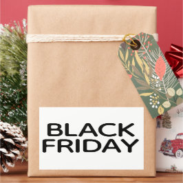 Moderner, minimaler Black Friday Store Rechteckiger Aufkleber