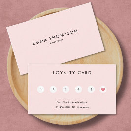 Moderner Minimaler Blush Pink Haarstylist Treuekarte