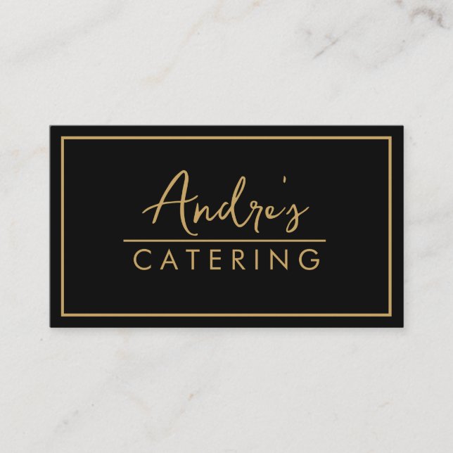 Moderner Minimaler Catering Kulturelle Sehenswürdi Visitenkarte (Vorderseite)