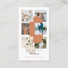 Moderner Minimaler Instagram Foto Grid Influencer Visitenkarte
