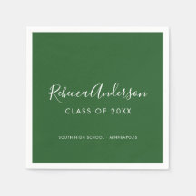 Moderner Minimaler Kalligraphie Dunkelgrüner Absch