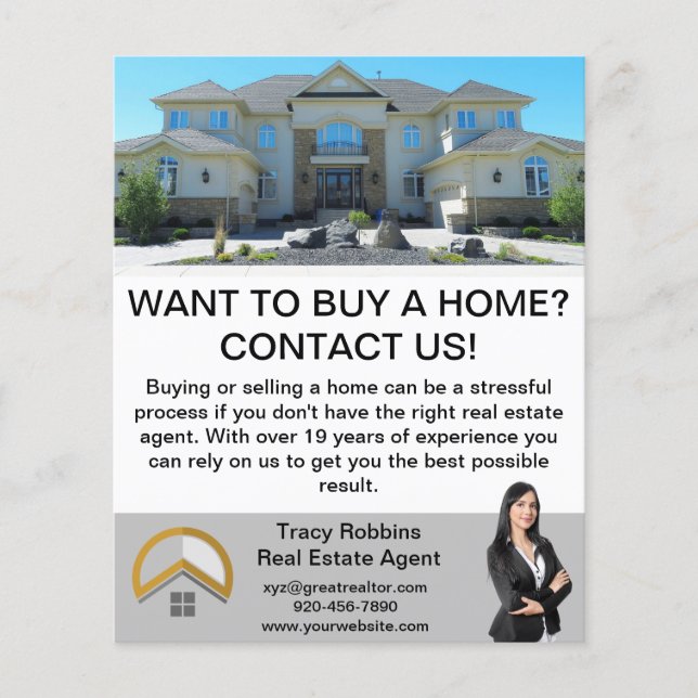Moderner Minimaler Kundendienst Real Anwesen QR Flyer (Vorne)