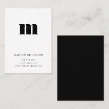 Moderner Minimaler Monogramm Schwarz-weißer Brief