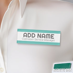 Moderner Minimaler Name Farbe Akzent Mitarbeiter Namenschild