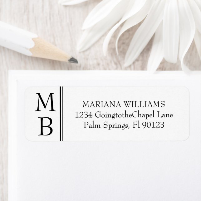 Moderner Minimaler RSVP für Schwarz-Weiß-Hochzeit (Insitu)