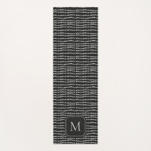 Moderner Minimaler Schwarz-Weiß-Polka-Dot Mit Mono Yogamatte