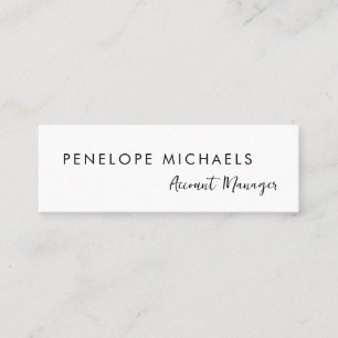 Moderner Minimaler Schwarz-weißer QR-Code Beruflic Mini Visitenkarte