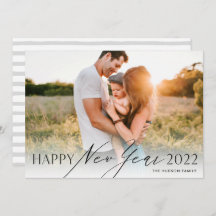 Moderner Minimaler Script-Happy New Year Foto Holi