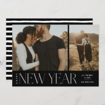 Moderner Minimaler Script-Happy New Year Foto Holi