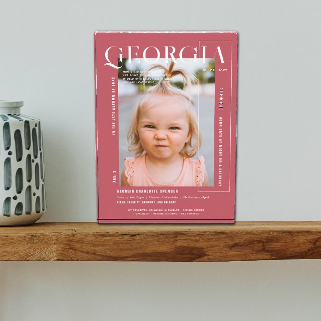 Moderner Minimaler Snapshot | Geburtstag eines Jah Fotoblock (Von Creator hochgeladen)