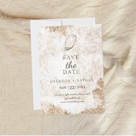 Moderner minimaler Wasserfarbenfroher Strand Save The Date