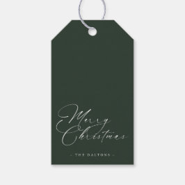 Moderner Minimaler Weihnachtsurlaub | Geschenkmark Geschenkanhänger