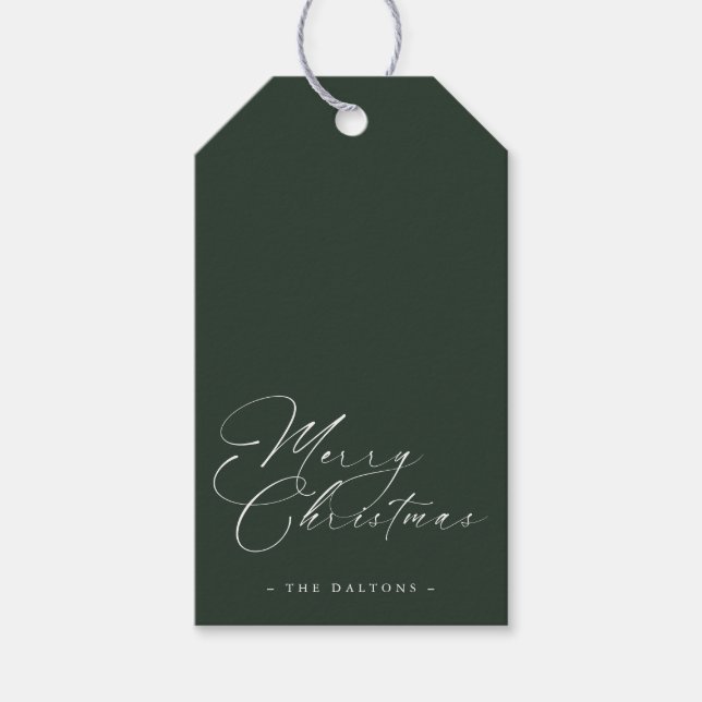 Moderner Minimaler Weihnachtsurlaub | Geschenkmark Geschenkanhänger (Vorderseite)
