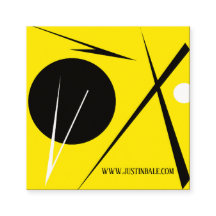 Moderner Minimalismus Abstrakt Art Gelb Schwarz-we