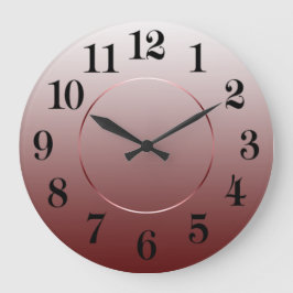 Moderner Minimalismus Brown Ombre Arabische Zahlen Große Wanduhr