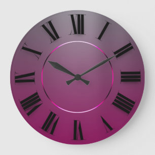 Moderner Minimalismus Rosa Grau Ombre römische Za Große Wanduhr