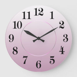 Moderner Minimalismus Schwarz Pink arabische Zahle Große Wanduhr