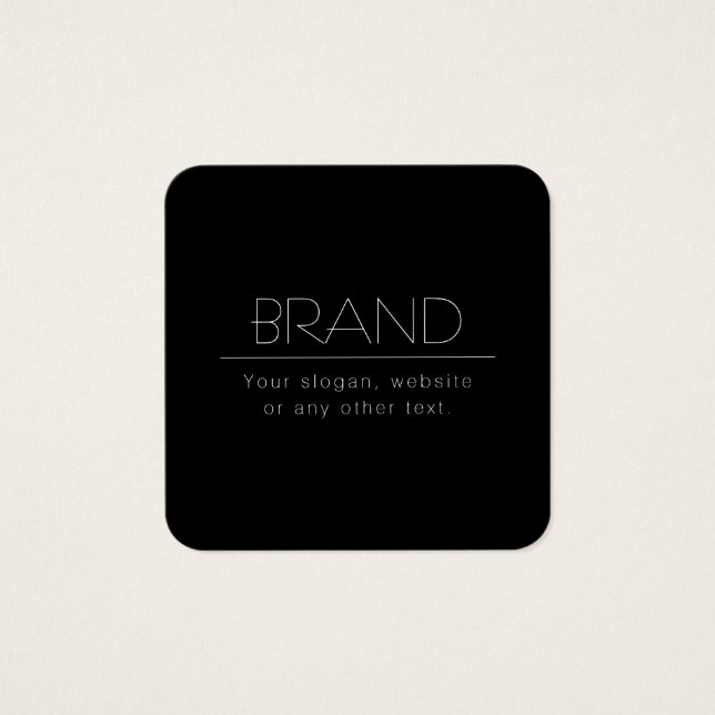 Moderner, minimalistisch bearbeitbarer Text | Schw (Vorderseite)