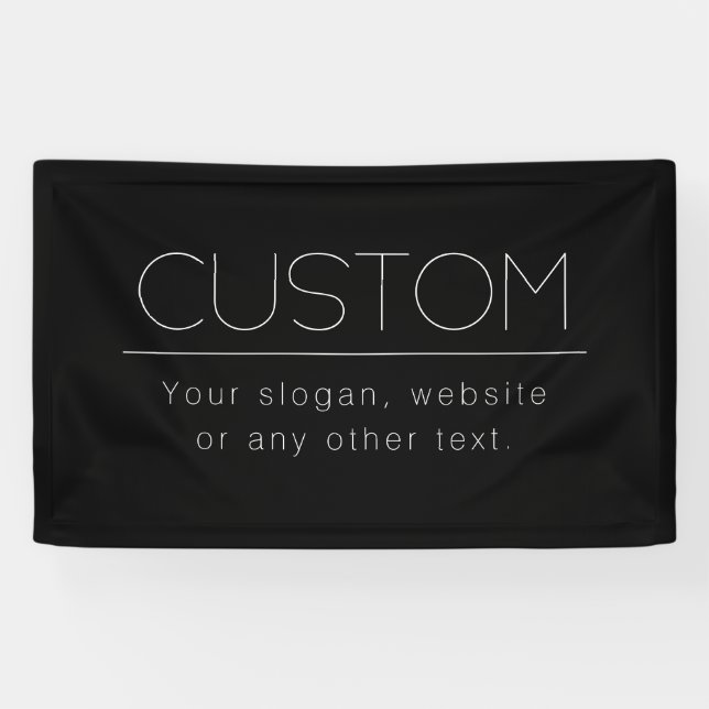Moderner, minimalistisch bearbeitbarer Text | Schw Banner (Horizontal)