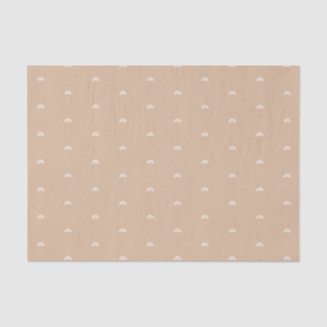 Moderner Minimalistisch Beige Boho Rainbow Seidenpapier (Vorderseite)