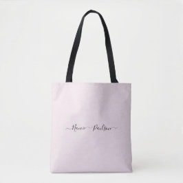 Moderner Minimalistisch Blush Pink Script Individu Tasche
