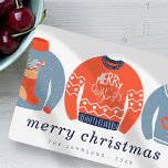 Moderner Minimalistisch Chic Ugly Knitter Sweater Feiertagskarte<br><div class="desc">Design setzt sich zusammen aus dem modernen Minimalistischen Chic Ugly Knitted Sweater Verfügbar unter: http://www.zazzle.com/store/selectpartysupplies</div>