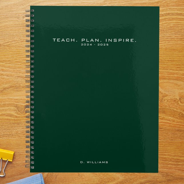 Moderner Minimalistisch Teacher School Green Plane Planer (Von Creator hochgeladen)