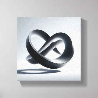 Moderner minimalistische 3D-Endlosknoten - Abstrak Leinwanddruck