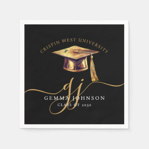 Moderner Minimalistischer Abschluss mit Gold Scrip Serviette