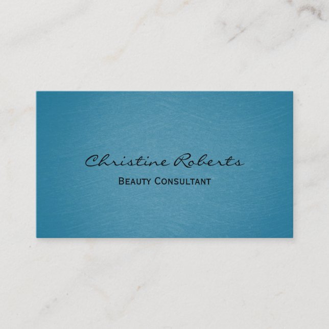 Moderner Minimalistischer Aqua Aquamarin Schönheit Visitenkarte (Vorderseite)