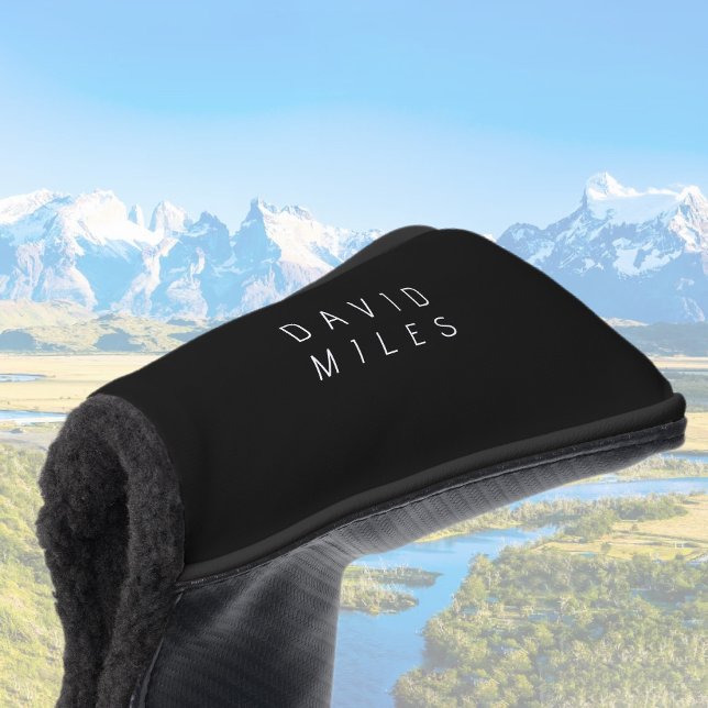 Moderner minimalistischer, bearbeitbarer Name | Sc Golf Headcover (Von Creator hochgeladen)