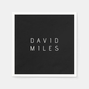 Moderner minimalistischer, bearbeitbarer Name Sc Serviette