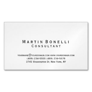 Moderner Minimalistischer Berater Magnetische Visitenkarte