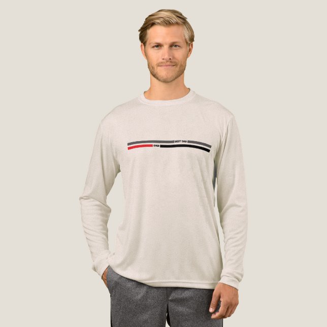 Moderner Minimalistischer bester Vater je Tri-Blend Shirt (Volle Vorderseite)