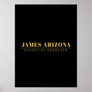Moderner Minimalistischer Black Gold Beruflich Tre Poster